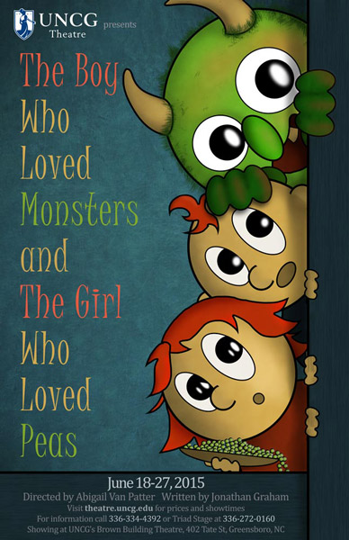 Boy Monsters Girl Peas poster uncg